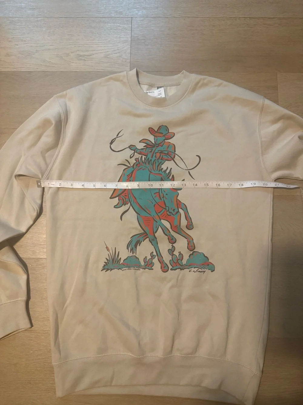 Texas Threads - Women’s Western Horse Print Graphic Sweatshirt - S NWT